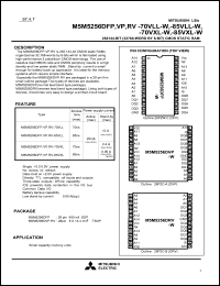 M5M5256DFP-85VXL Datasheet
