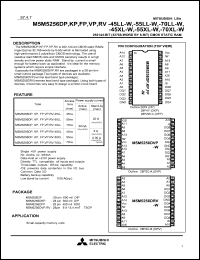 M5M5256DRV-45XL-I Datasheet