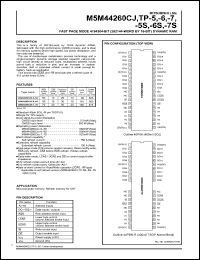 M5M44260CTP-6S Datasheet