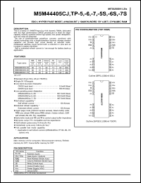M5M44405CTP-6S Datasheet