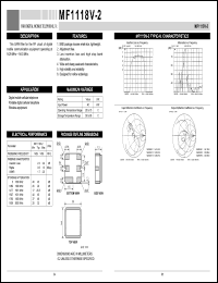 MF1118V-2 Datasheet