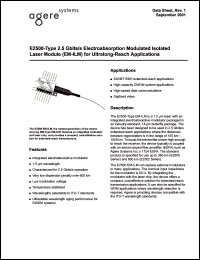E2505H Datasheet