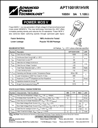 APT1001R1BVFR Datasheet