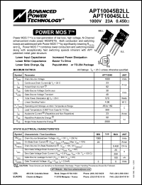 APT10045B2FLL Datasheet