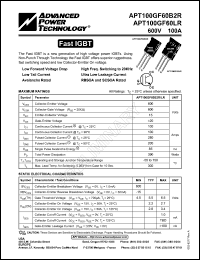 APT100GF60LR Datasheet