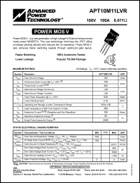 APT10M11B2VR Datasheet