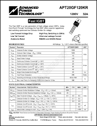 APT20GF120BRD Datasheet