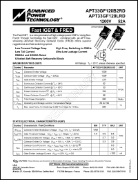 APT33GF120B2RD Datasheet