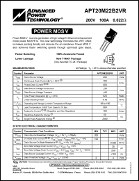 APT20M22B2VFR Datasheet