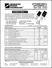 APT20M16B2FLL Datasheet