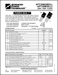 APT30M30B2LL Datasheet