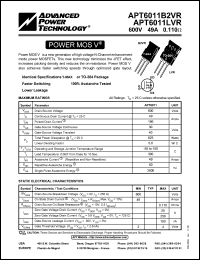 APT6011LVFR Datasheet
