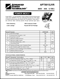 APT8015JVFR Datasheet
