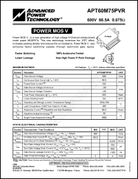 APT60M75PVR Datasheet