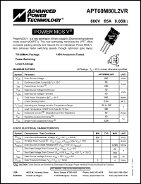 APT60M80L2VR Datasheet