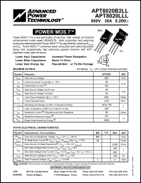 APT8020B2FLL Datasheet