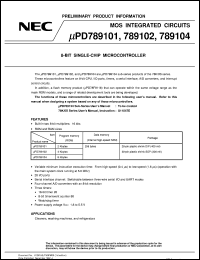 UPD789104CT-XXX Datasheet