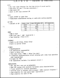 LA7670 Datasheet