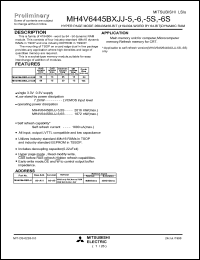 MH4V6445BXJJ-5 Datasheet