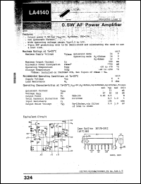LA4140 Datasheet
