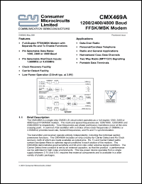 CMX469AD3 Datasheet