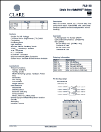 PAA110 Datasheet