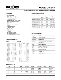 MX23C1611PC-10 Datasheet