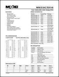 MX23C3210PC-10 Datasheet