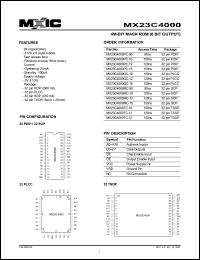 MX23C4000QC-10 Datasheet