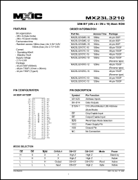 MX23L3210RC-10 Datasheet