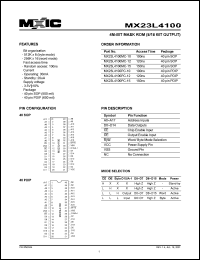 MX23L4100MC-10 Datasheet
