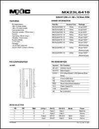 MX23L6410RC-12 Datasheet