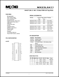 MX23L6411RC-10 Datasheet