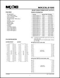 MX23L8100RC-10 Datasheet