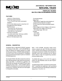 MX26L1620TI-90 Datasheet