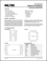 MX27C2000ATC-15 Datasheet