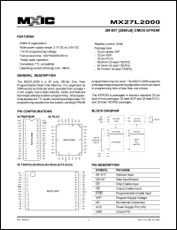 MX27L2000TC-25 Datasheet