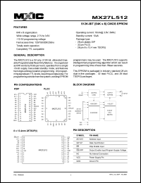 MX27L512PC-20 Datasheet