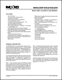 MX29F002NBQC-90 Datasheet