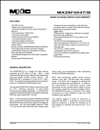 MX29F004TPC-70 Datasheet