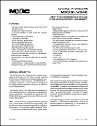 MX29LV040TC-90 Datasheet