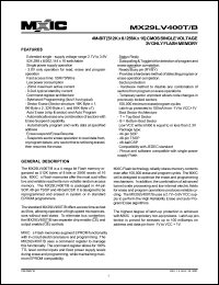 MX29LV400BXBC-70 Datasheet