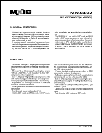 MX93032-M1 Datasheet