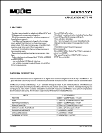 MX93521UC Datasheet