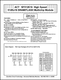 ACT-SF512K16N-37F18Q Datasheet