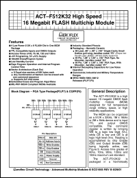 ACT-F512K32N-090P3Q Datasheet