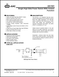 AIC1521-1CO Datasheet