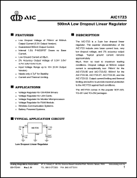 AIC1723-37CE Datasheet