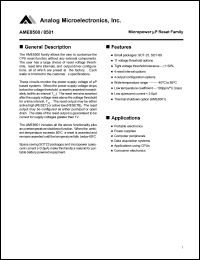 AME8501BEETDA31 Datasheet
