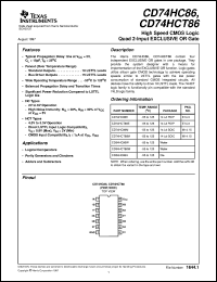 CD54HC86F3A Datasheet